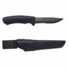 CouteaudeChasseBushraftBlackSRTMancheCaoutchoucMorakniv_large Bushraft Zwart SRT Jachtmes Morakniv Rubber Handvat