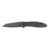 CouteaudePocheRandomLeekBlackwashMancheAcierKershaw_large Kershaw Random Leek Blackwash Stalen Handvat Zakmes